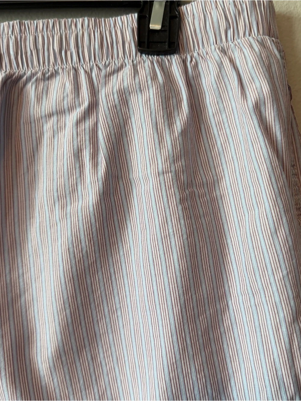 Brooks Brothers Light Blue, Brown, and White Pinstripe Pajama Pants Size Large